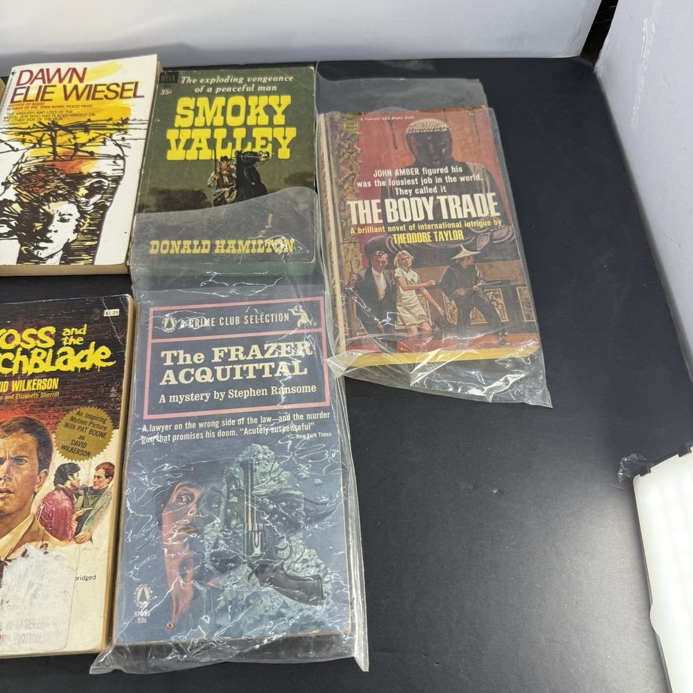Vintage Paperback Fiction Lot Picnic Elie Wiesel Noir Mystery Drama Pulp - Picture 3 of 4